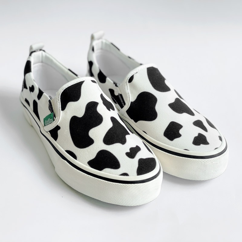 Giày Slip-on AATLAS In Custom Họa Tiết - Bò Sữa