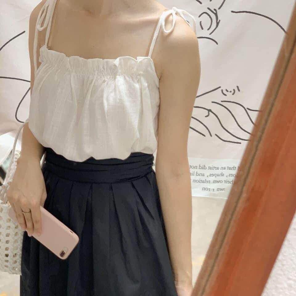 ÁO Croptop🍃FREESHIP🍃áo 2s bo chun đũi vintage nhẹ nhàng mix được mọi đồ | BigBuy360 - bigbuy360.vn