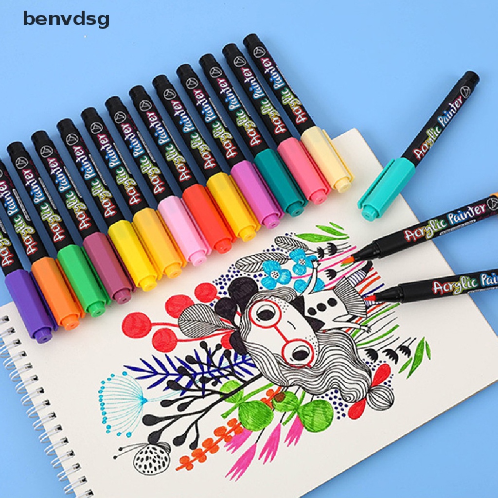 12 / 24 / 36 Bút dạ vẽ phác thảo màu acrylic