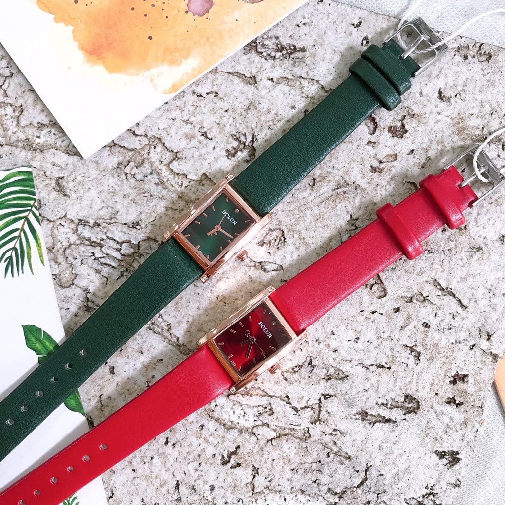 Đồng hồ nữ BOLUN chất liệu da mềm đeo lên tay thoải mái, mặt lấp lánh sang trọng | BigBuy360 - bigbuy360.vn
