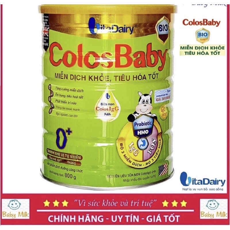 (Chính Hãng)Sữa COLOSBABY Bio 800g- Miễn dịch khoẻ, Tiêu Hoá Tốt