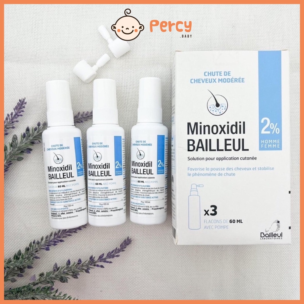 Xịt Minoxidil Bailleul 5% Kích Thích Mọc Tóc, Ngăn Ngừa Rụng Tóc