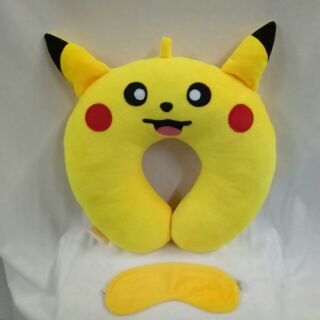 Gối kê cổ + bịt mắt Pikachu