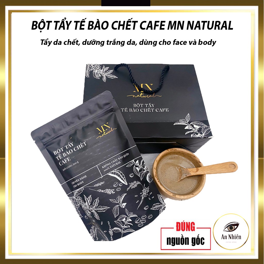 Bột Tẩy Tế Bào Chết Cafe MN Natural ✔ Dùng cho Face & Body ✔ Dung Tích 200gr - Handmade