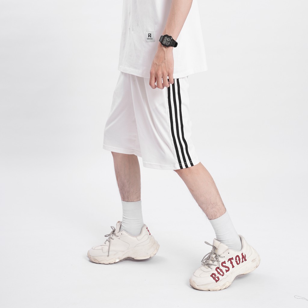 Quần Short Đùi 3 Sọc unisex N7 thể thao basic nam nữ oversize phong cách đường phố Hàn Quốc Ulzzang | BigBuy360 - bigbuy360.vn
