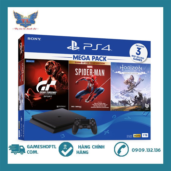 MÁY PS4 SLIM BUNDLE MEGA PARK 3 - CHÍNH HÃNG BH 12 THÁNG