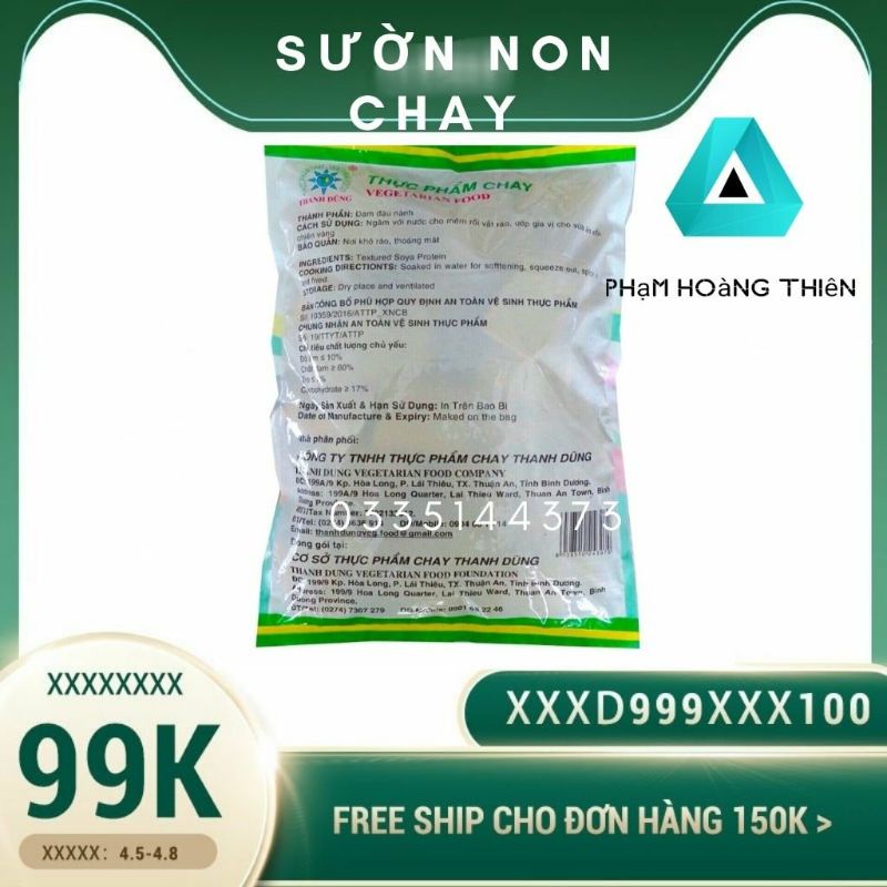 Sườn non chay SFI,  Thịt Chay, Thực Phẩm Chay Dinh Dưỡng, Thuần Chay Healthy, Đồ Ăn Chay 1KG | BigBuy360 - bigbuy360.vn