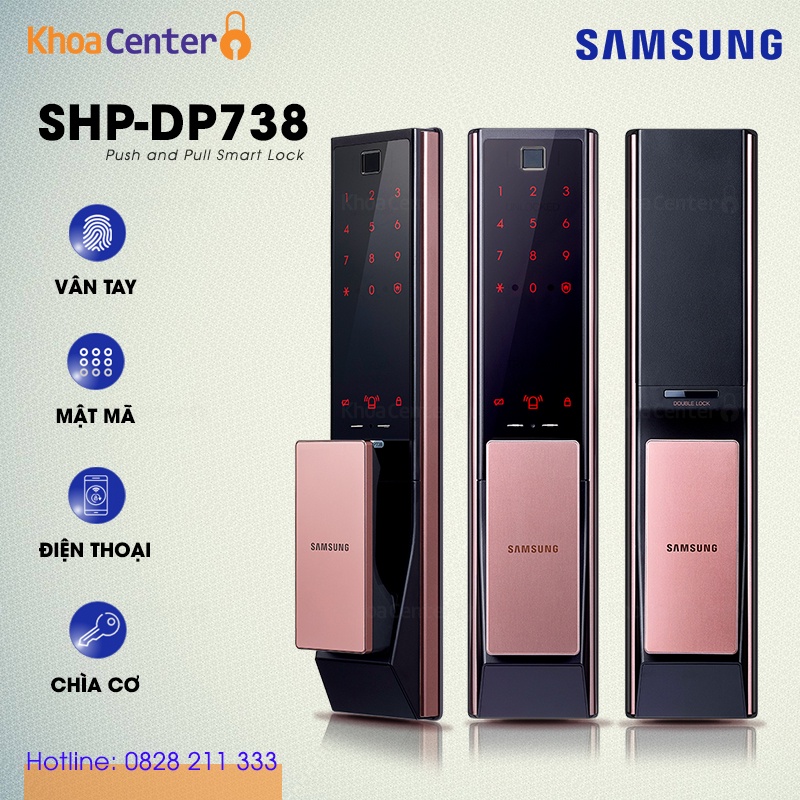 Khóa vân tay Samsung SHP-DP738 KHÓA ĐIỆN TỬ THÔNG MINH SAMSUNG CAO CẤP BẢO HÀNH CHÍNH HÃNG 12 THÁNG
