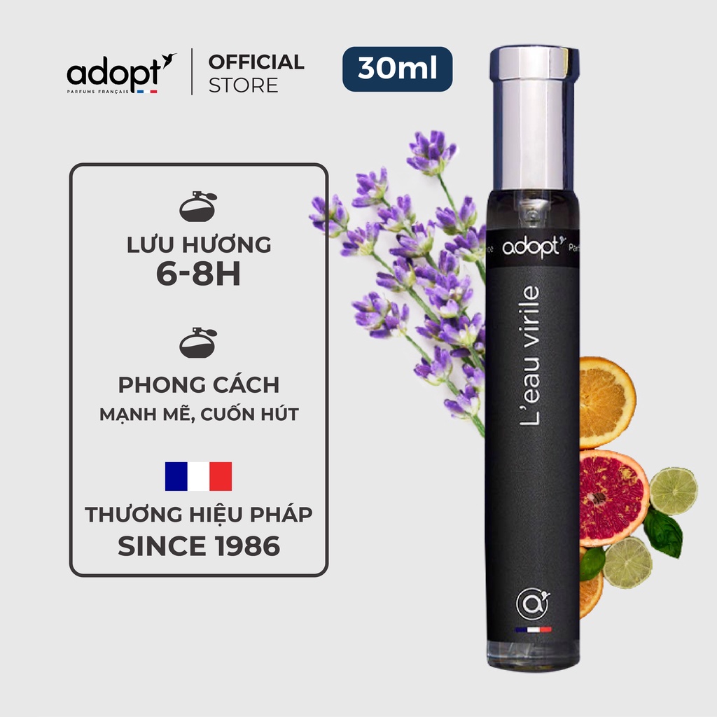 Nước hoa nam nước hoa cao cấp chính hãng Pháp Adopt L'EAU VIRILE 30ml