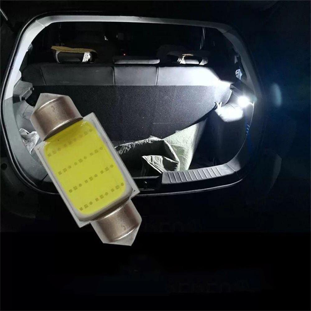 Set 10 Đèn LED COB C5W DC12V 31 / 36 / 39 / 41MM A6B5 Ánh Sáng Trắng Dành Cho Ô Tô