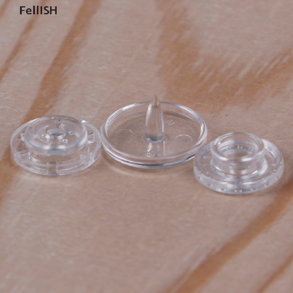 Bộ 50 Nút Bấm Nhựa Trong Suốt kam T5 12mm 439br