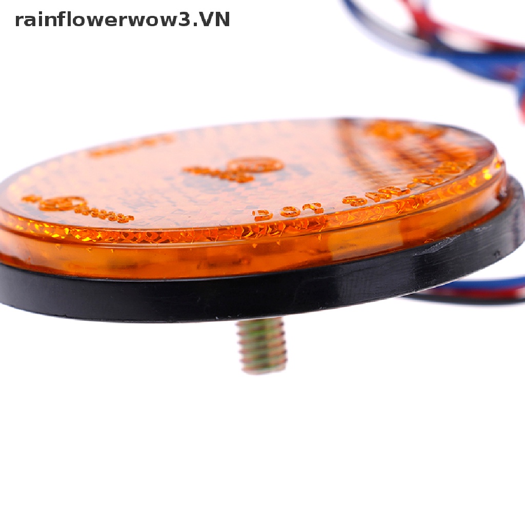 1 Đèn Phanh Tròn 24 Bóng LED Gắn Đuôi Xe Hơi / Xe Máy Phản Quang