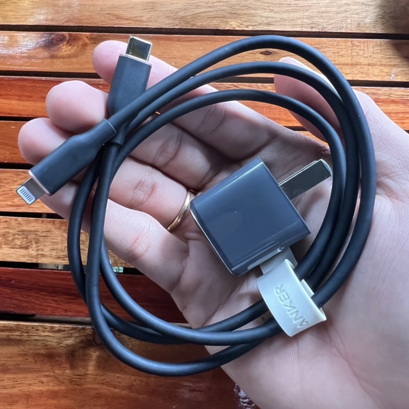 Bộ sạc ANKER Củ Sạc Anker và A2637 PD 20W Và Dây Cáp Sạc A8662 PowerLine III Usb-C (Type C) to L