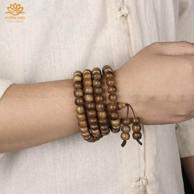 Vòng Tay Trầm Hương Tự Nhiên Chuỗi Tràng Hạt 108 Trầm Tốc - Trầm Tự Nhiên XƯỞNG MỘC VIỆT | BigBuy360 - bigbuy360.vn