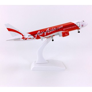 Máy bay mô hình Air Asia_Airbus A320 (18cm, có bánh xe)