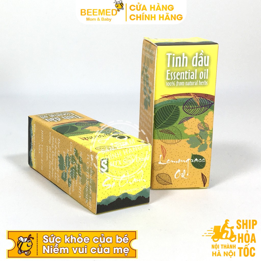 Tinh dầu Sả chanh Sinh dược - Đuổi muỗi , thơm phòng, xông khử mùi, giải cảm, Lọ 5ml tinh dầu xả nguyên chất