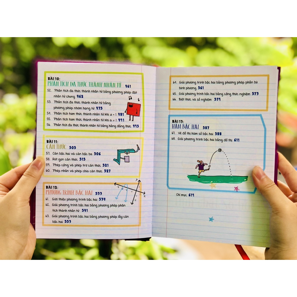 Sách sổ tay đại số và sổ tay hình học Á Châu Books tổng hợp kiến thức toán từ lớp 8 đến lớp 12