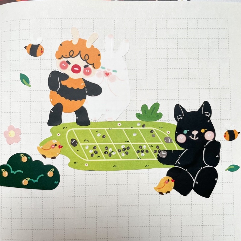 Bonghoanho_studio | Sticker | Nhãn dán chủ đề trò chơi dân gian tuổi thơ