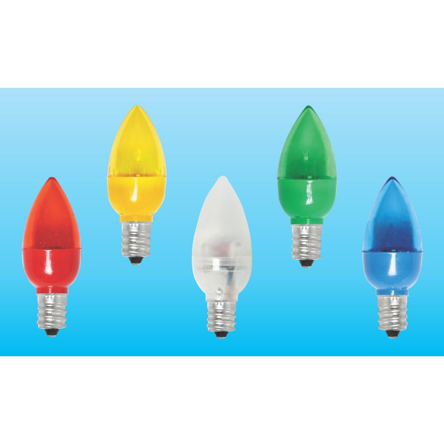 bóng đèn led ớt đui e12 ( đỏ , vàng trắng, xanh lá , xanh dương)