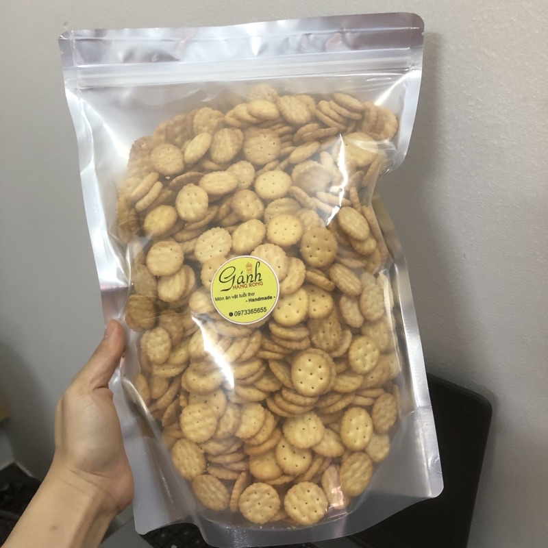 Bánh quy bơ tròn mặn, bánh quy bơ tròn nhỏ 500gram