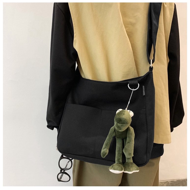 Big Capacity canvas Ulzzang Korean Fashion Men tote &Sling & Shoulder & Crossbody & Messager Bag Birthday gift