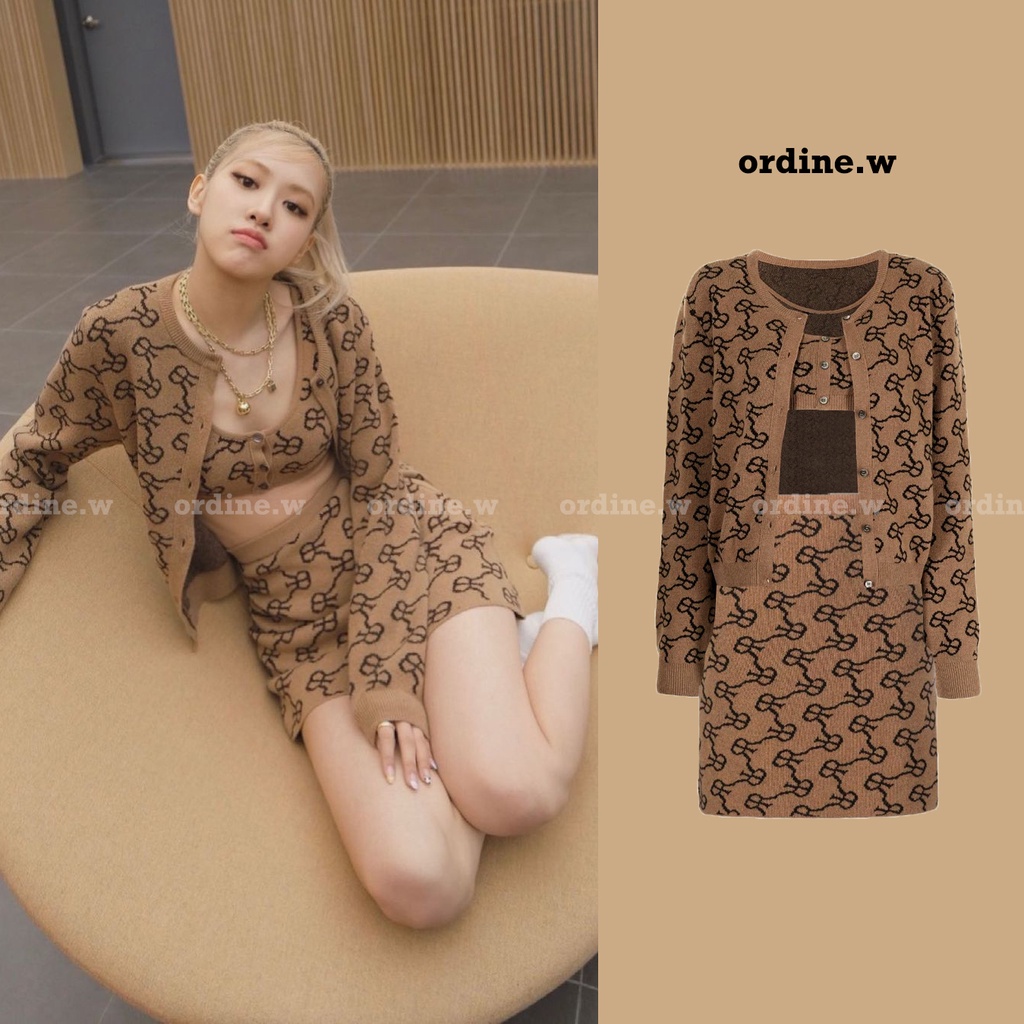 ORDER_Set váy len họa tiết BLACKPINK Rosé, TWICE Dahyun