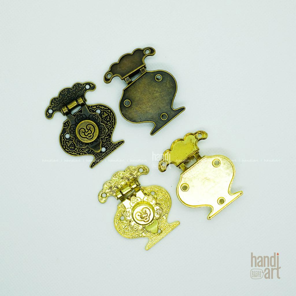 Khoá bật hột nút cho hộp gỗ phong cách cổ điển (D:47xR:37mm)