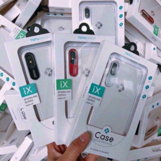 Ốp Totu trong suốt nhựa cứng iphone X/xs bảo vệ camera chống xước