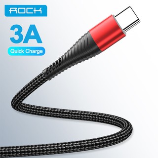 Cáp Sạc Nhanh ROCK Đầu Nối Type-C 3A Chất Lượng Cao Cho Samsung