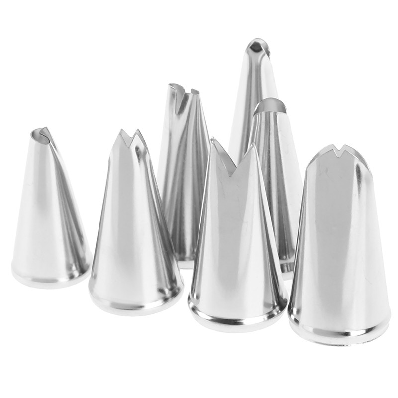 Bộ 7 Đuôi Bắt Bông Kem Trang Trí Bánh Bằng Kim Loại