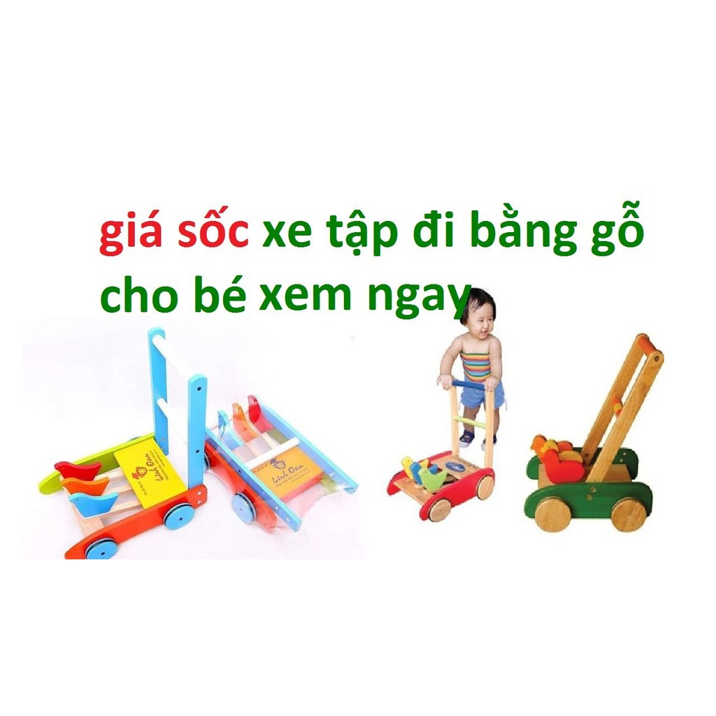 [FREE SHIP] Xe tập đi gỗ hình con gà đáng yêu cho bé