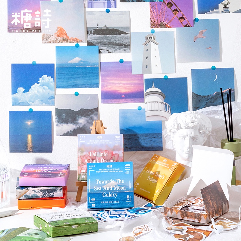 Set 100 Miếng Dán Trang Trí Sổ Tay/Sổ Tay Phong Cách ins