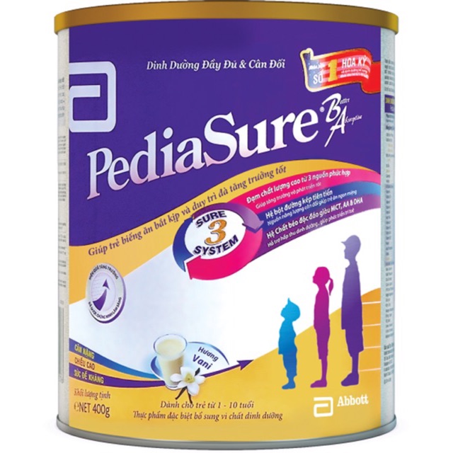 Sữa Bột PEDIASURE BA Lon 400gr