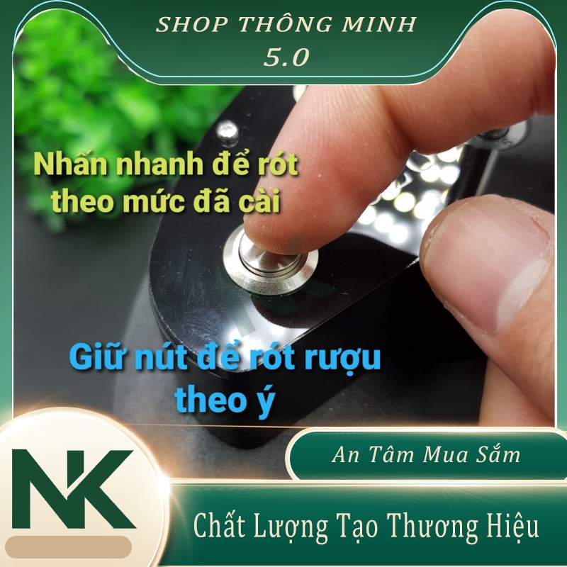 [Bản V8.0] Bình Rót Rượu Tự Động Zô Zô Vui Vẻ Giao Diện Mới