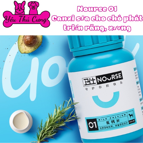 VIÊN MỀM BỔ SUNG CANXI CHÓ MÈO - NOURSE 01 200gr - YÊU THÚ CƯNG