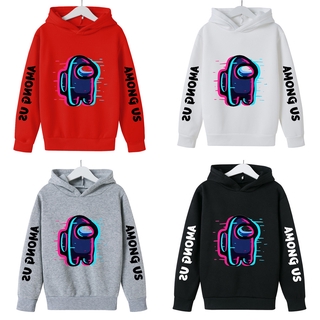 Games among us Áo hoodie Dáng Rộng In Hình Trẻ Em Mới Cho Nam Và Nữ