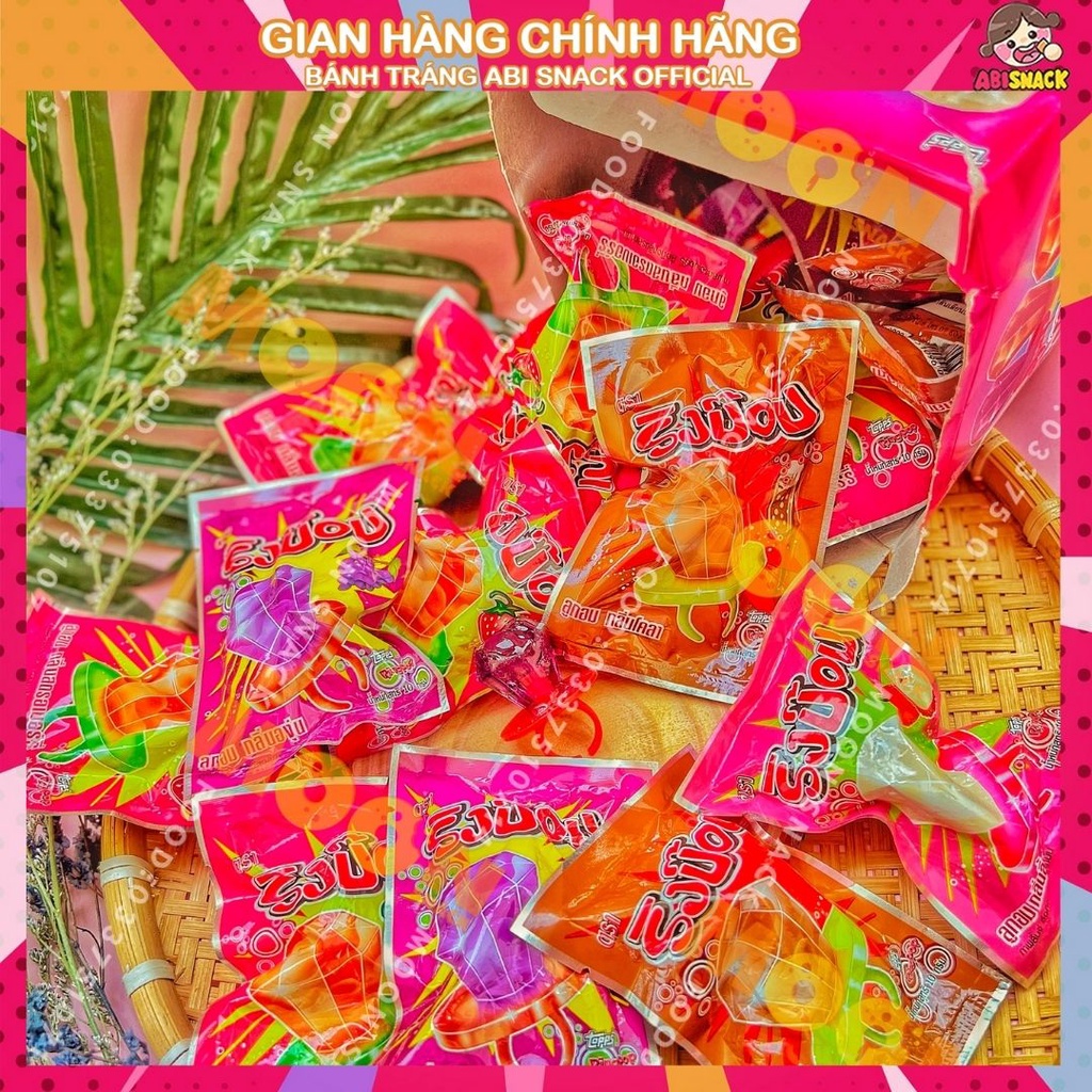 1 Gói kẹo nhẫn kim cương RingPop/HeartPop/DiaMond Pop/3 gấu Thái Lan ăn vặt bánh kẹo gói 10g