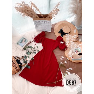 Bigsize Đầm tay rút D587