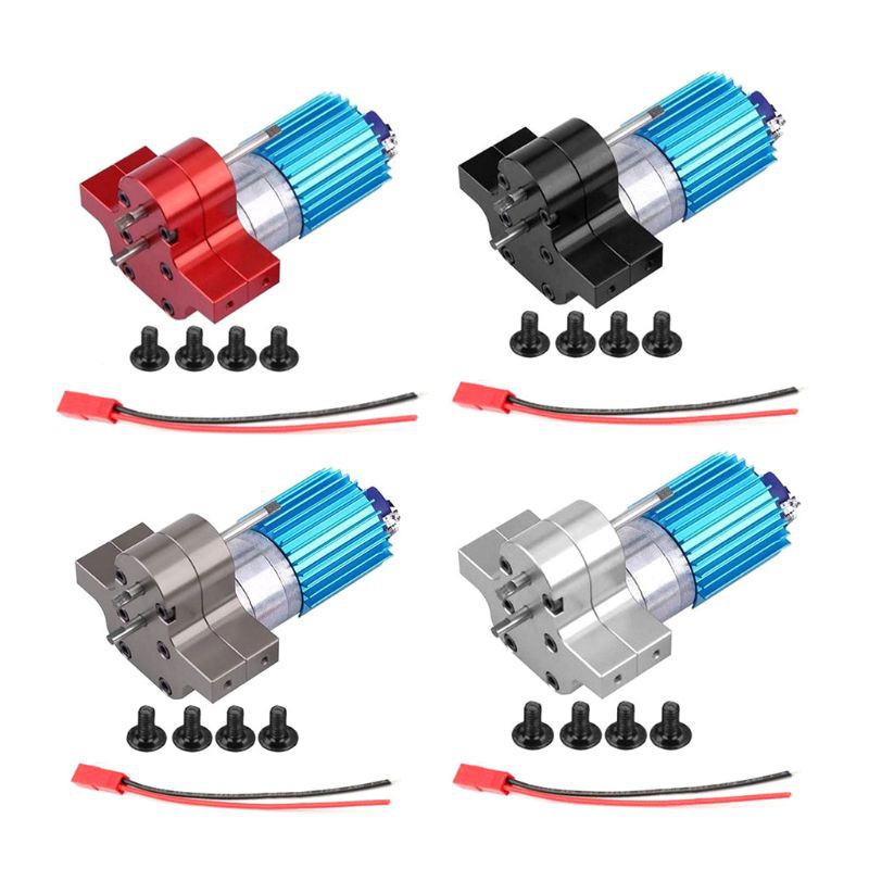 Hộp số thay đổi tốc độ Hộp số kim loại với 370 Xử lý Anodizing động cơ chổi than cho tản nhiệt và đế gắn cho WPL 1633 RC Car