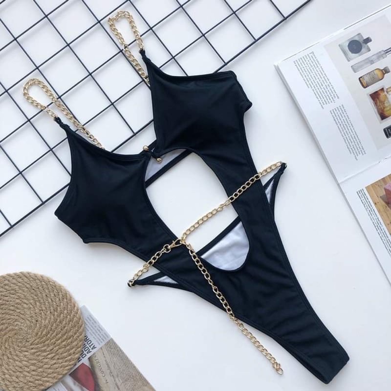 [BKN434] <ÂU> BODYSUIT PHỐI XÍCH ĐEN/TRẮNG/VÀNG/HỒNG QUẦN THONG/LỌT KHE | BigBuy360 - bigbuy360.vn