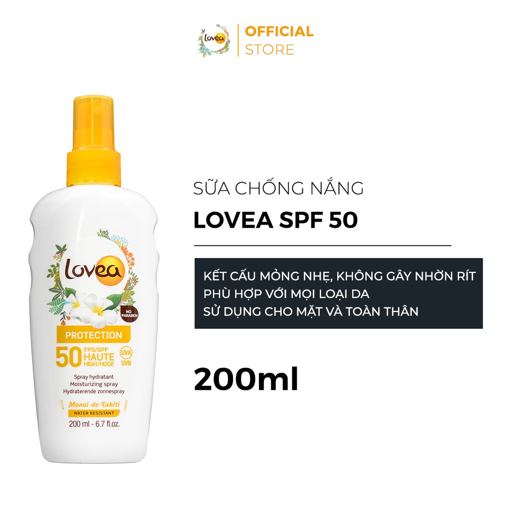 Sữa Chống Nắng Lovea SPF 50 200ML