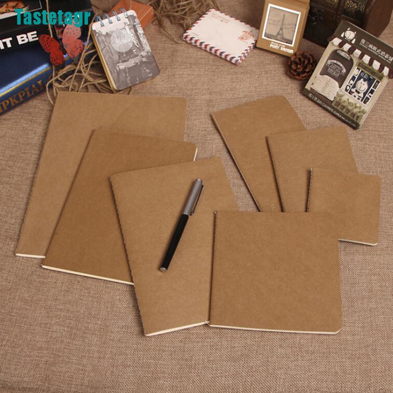 【Tastetagr】Kraft paper notebook blank notepad book vintage journal notebooks