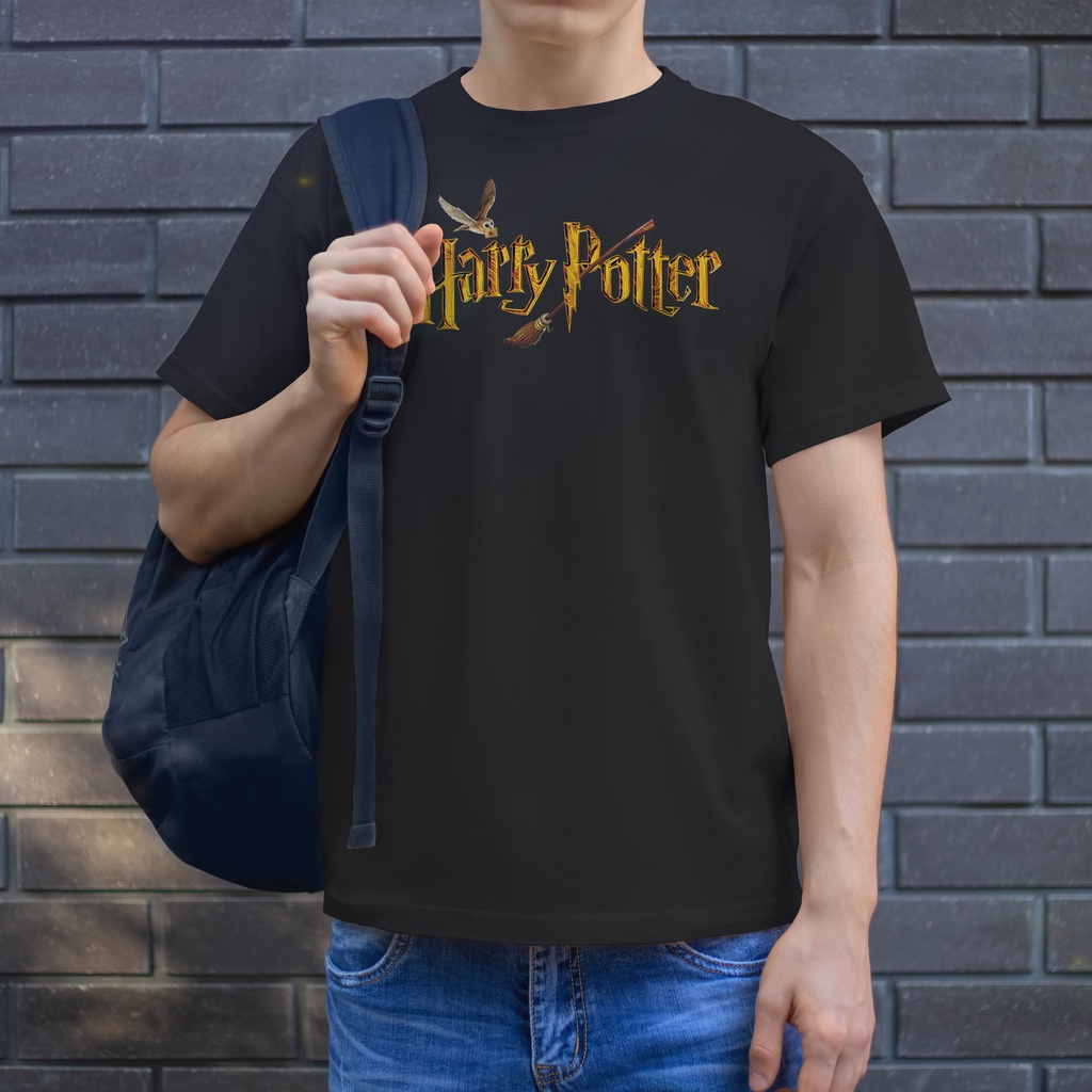 Áo thun Icotton basic hình Harry màu đen