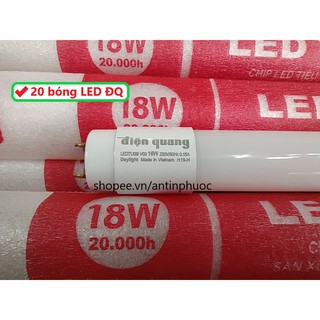 Bóng đèn led tuýp 1,2m Điện Quang 18w  - LED tube T8 1m2 Điện Quang 18w  thủy tinh hiệu suất cao  - Giá thùng 20 bóng