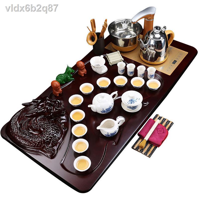 ●[Giá ưu đãi trong thời gian có hạn] Bộ ấm trà cát tím Haodian trọn bộ gồm bộ ấm trà Kung Fu, bếp điện tự động, khay trà