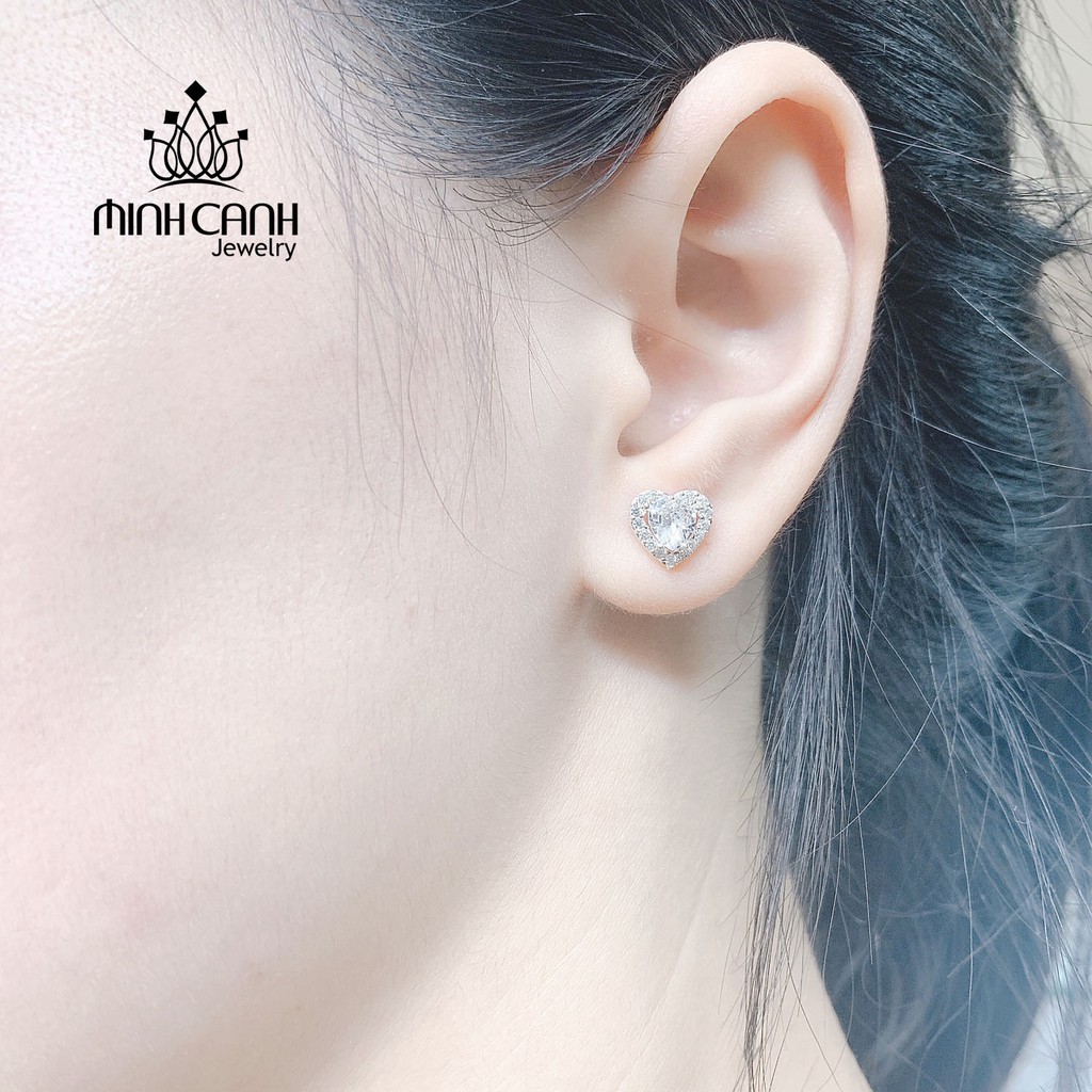 Bộ Trang Sức Bạc Nữ Hình Trái Tim Đính Đá - Minh Canh Jewelry