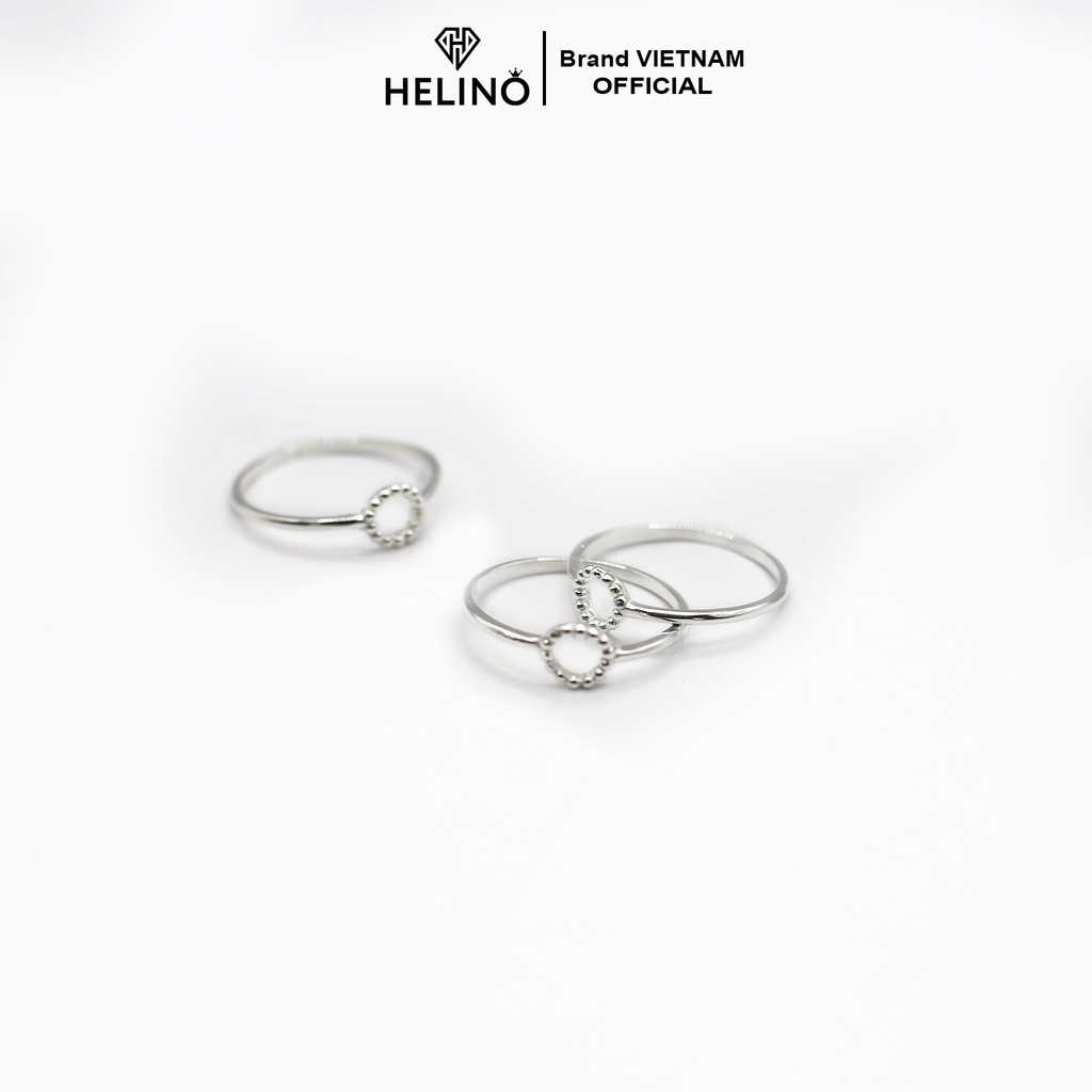Nhẫn bạc HELINO trơn tròn hở, basic xinh xắn N08