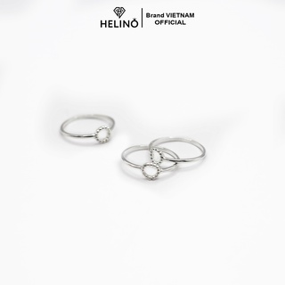 (HẾT HÀNG) Nhẫn bạc HELINO trơn tròn hở, basic xinh xắn N08