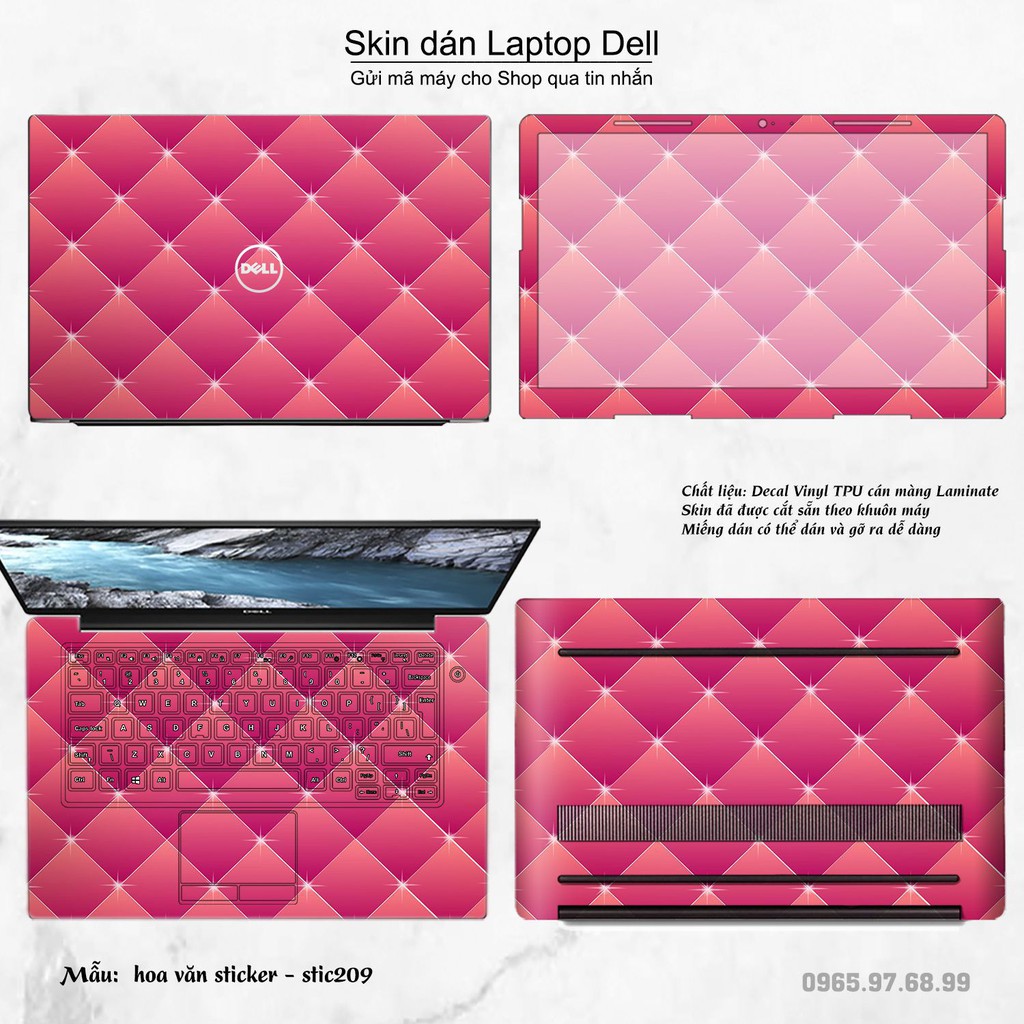 Skin dán Laptop Dell in hình Hoa văn sticker nhiều mẫu 34 (inbox mã máy cho Shop)