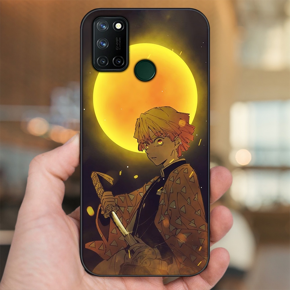 Ốp lưng Realme C17, 7i viền đen in hình Zenitsu Kimetsu no Yaiba